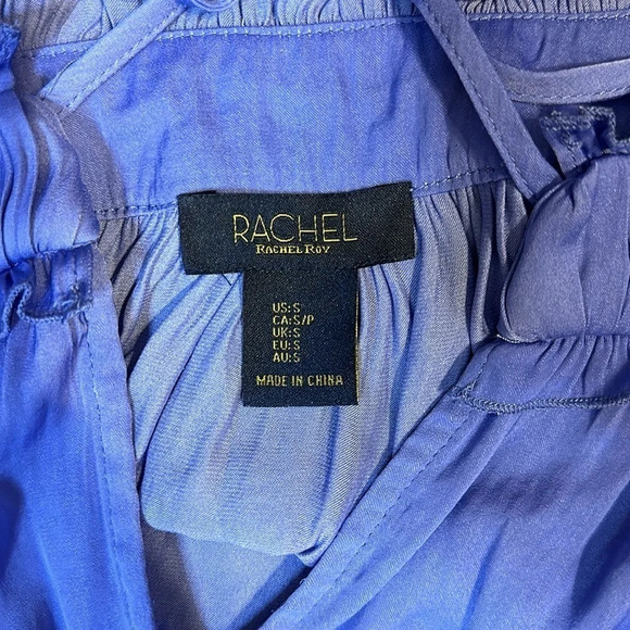 RACHEL Rachel Roy Smocked Peasant Long Sleeve Blouse Womens Size S - Picture 3 of 8